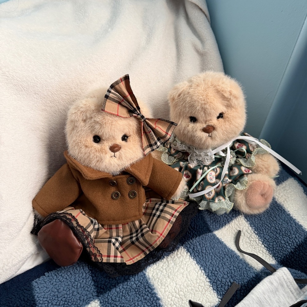 Adorable Fluffy Bear Set with Outfits 🐻💖
